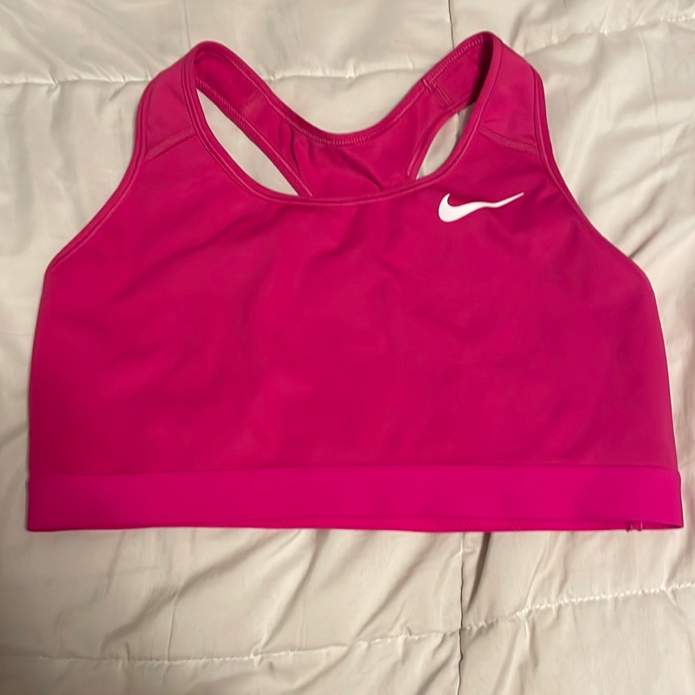Pink dri-fit Nike sports bra size XL